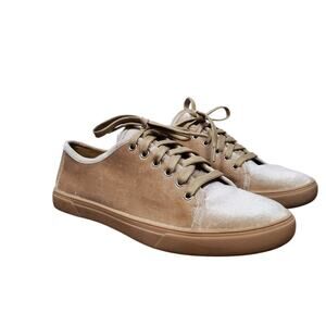 Susina Velvet Sneakers Womens US 8M Tan Lace Up Comfort Shoes Nordstrom